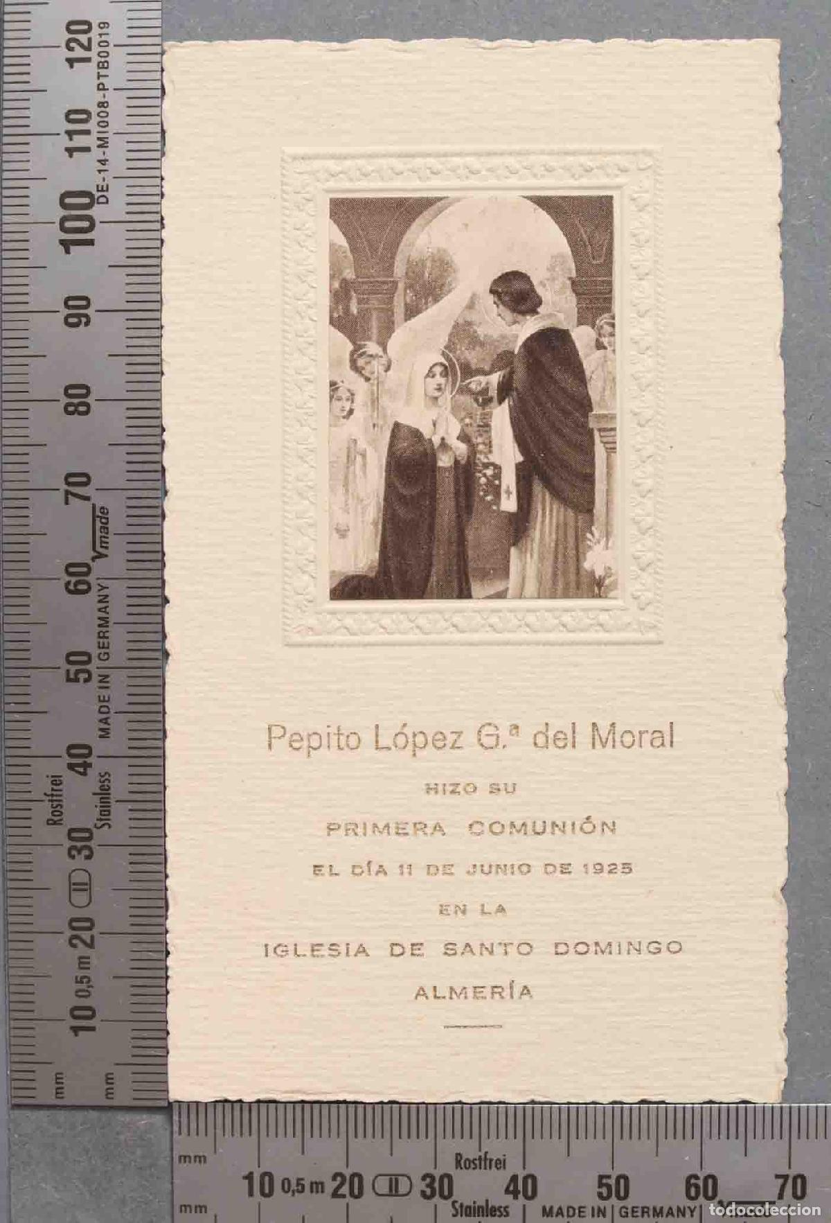 Cartes Postales: ESTAMPA. IGLEsiA DE SANTO DOMINGO ALMERIA. 1919. PRIMERA COMUNION