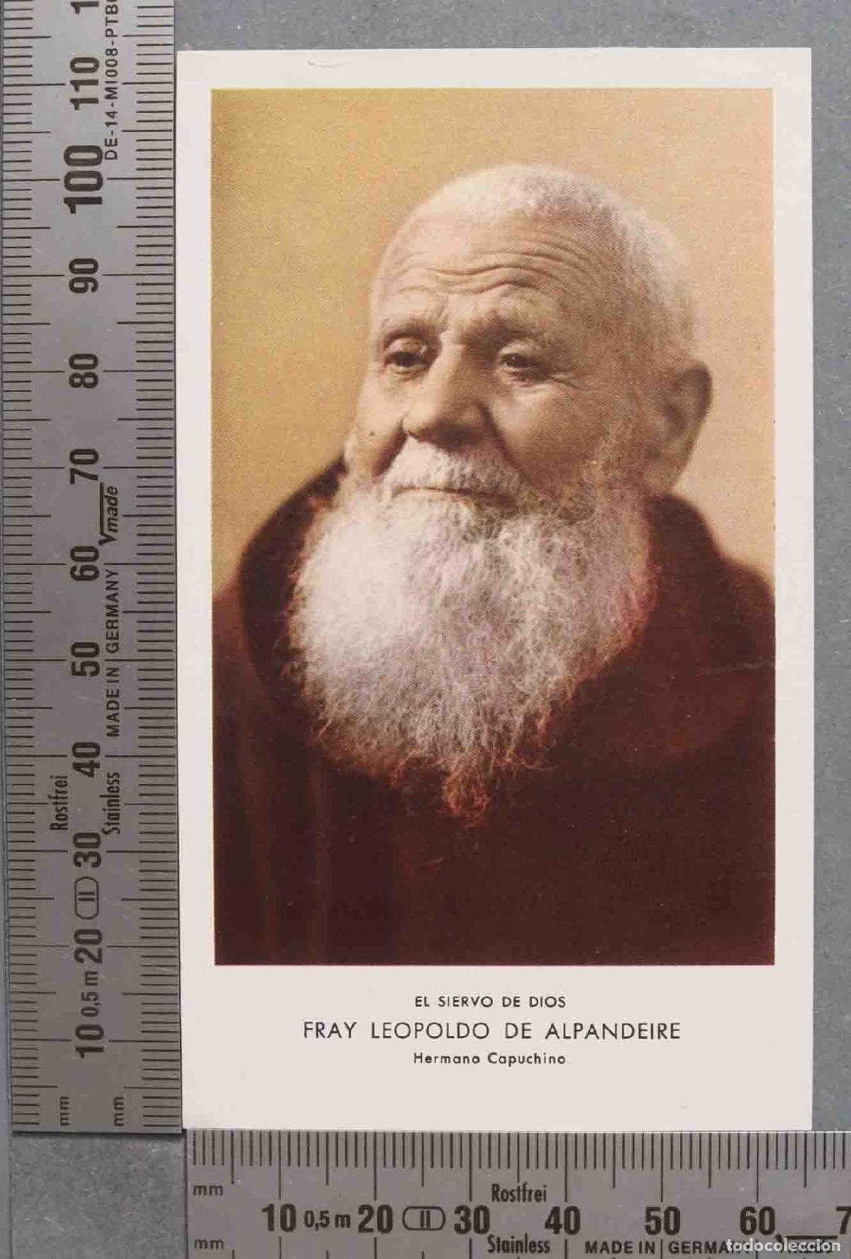 Postales: ESTAMPA. EL SIERVO DE DIOS FRAY LEOPOLDO DE ALPANDEIRE Hermano Capuchino. TRIDUO NOVENA ORACION