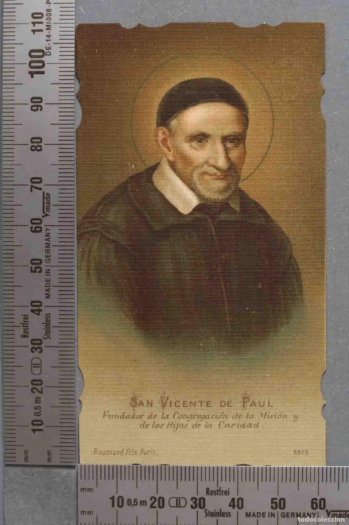 Cartoline: ESTAMPA. S VICENTE DE PAULA. FUNDADOR HIJAS CARIDAD Y CONGREGACION DE L AMISION. BOUMARD