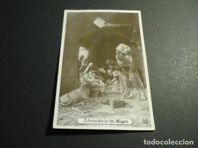 Cartes Postales: ADORACION DE LOS MAGOS POSTAL RELIEVE CERAMICO DIORAMA 1910