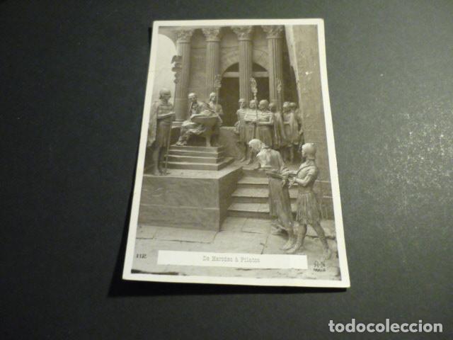 Cartoline: DE HERODES A PILATOS POSTAL RELIEVE CERAMICO DIORAMA 1910