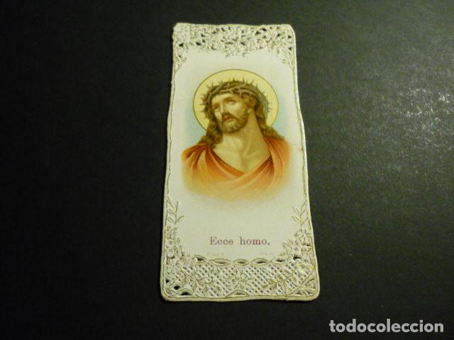 Postais: ECCE HOMO ANTIGUA ESTAMPA CROMOLITOGRAFICA CALADA PUNTILLA