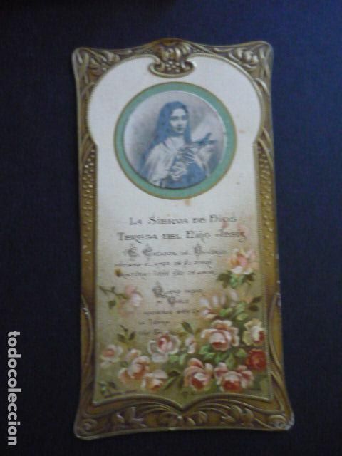 Cartoline: SANTA TERESITA DEL NI&Ntilde;O JESUS ANTIGUA ESTAMPA CROMOLITOGRAFICA