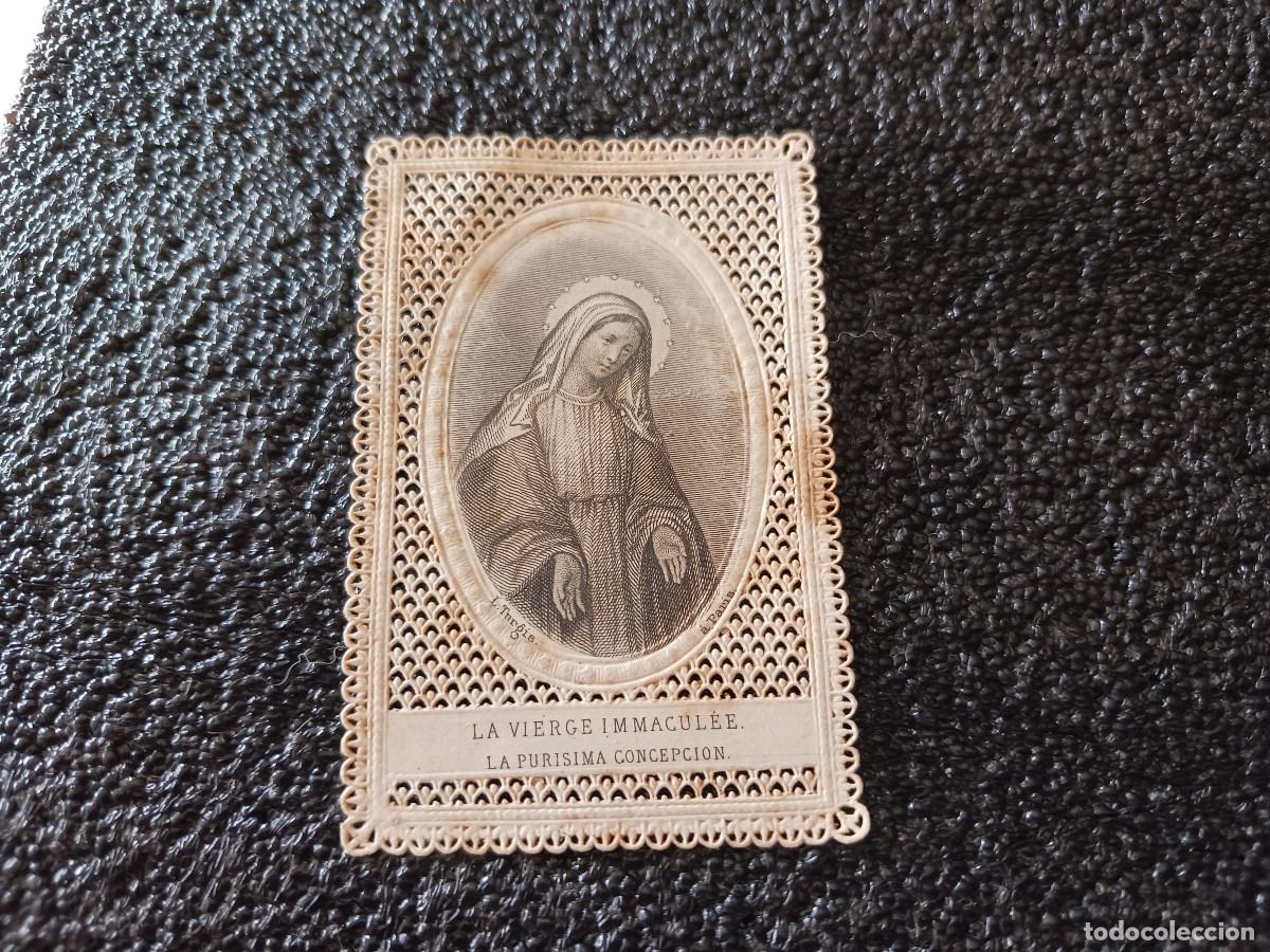 Postales: muy antigua estampita troquelada de la vierge inmaculee