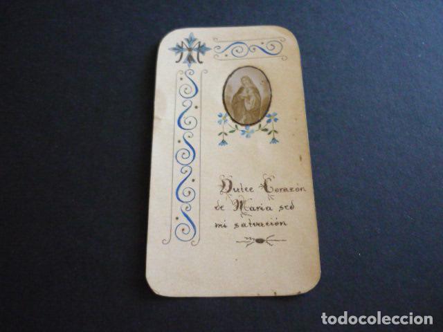 Postales: SAGRADO CORAZON DE MARIA ANTIGUA ESTAMPA HECHA A MANO