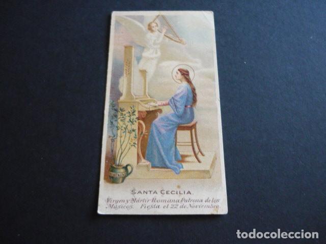 Postais: SANTA CECILIA ANTIGUA ESTAMPA CROMOLITOGRAFICA