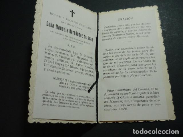 Postales: RECORDATORIO DEFUNCION MADRID 1926 - Foto 2