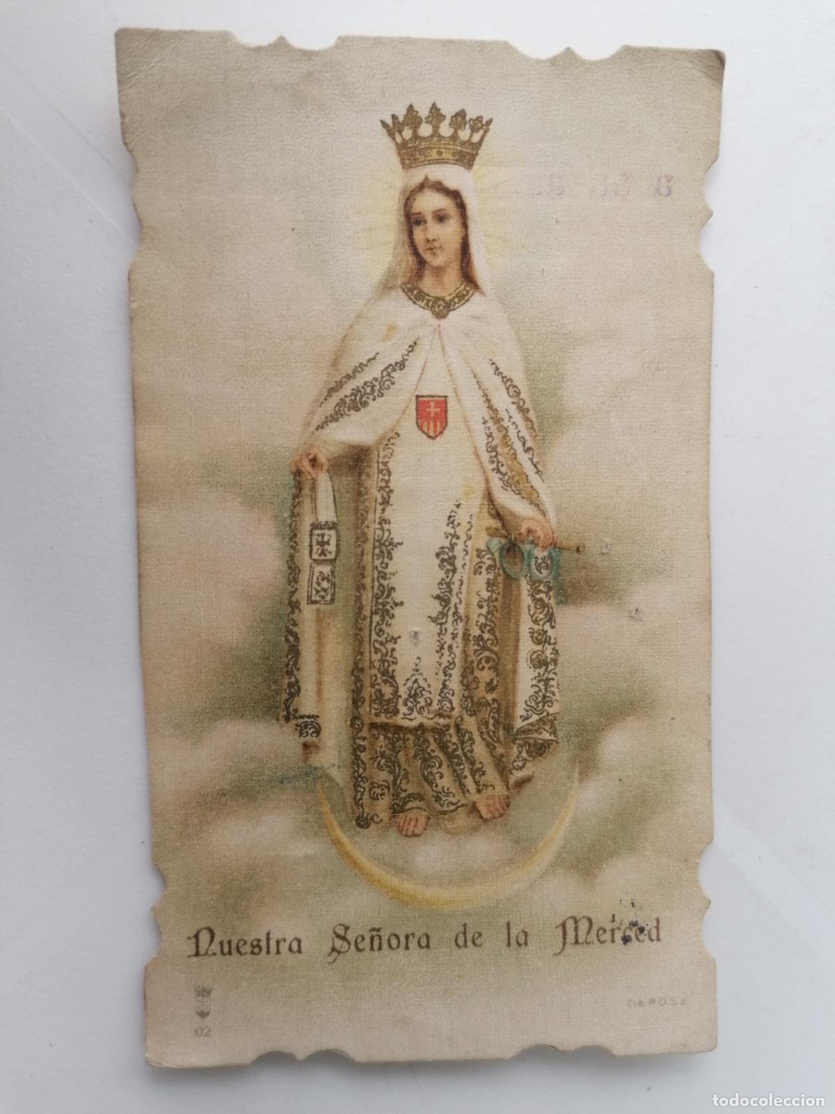 Postales: ESTAMPA TROQUELADA NUESTRA SE&Ntilde;ORA DE LA MERCED