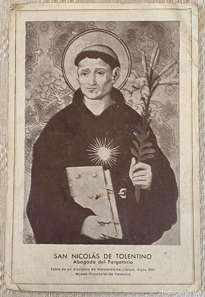 Postais: SAN NICOLAS DE TOLENTINO, TABLA, MUSEO PROVINCIAL DE VALENCIA, SIN CIRCULAR, POSTAL