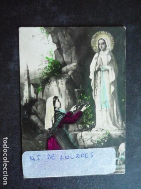 Postales: NUESTRA SE&Ntilde;ORA DE LOURDES ANTIGUA ESTAMPA