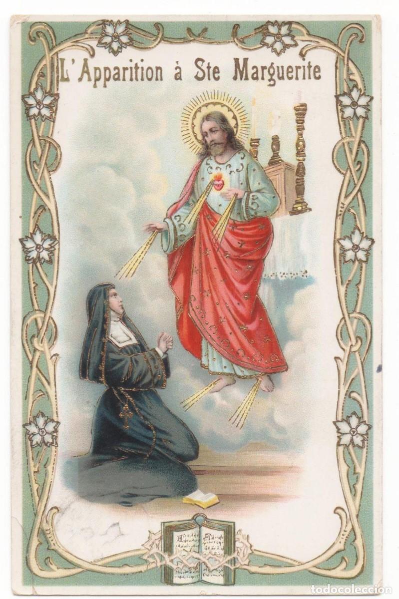 Cartes Postales: Postal belga de principios del XX- La Aparici&oacute;n a Sta Margarita-circulada-