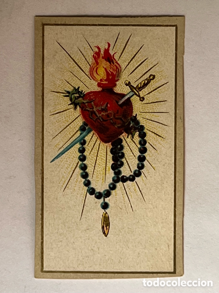 Postales: CROMOLITOGRAFIA. Estampa Sagrado Coraz&oacute;n de Jesus (h.1900?)
