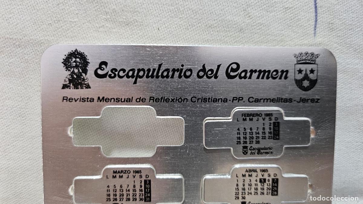 Postales: escapularios de aluminio en calendario - Foto 3