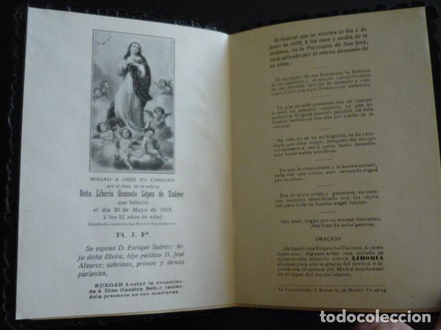 Postales: RECORDATORIO DEFUNCION MADRID 1919 - Foto 2