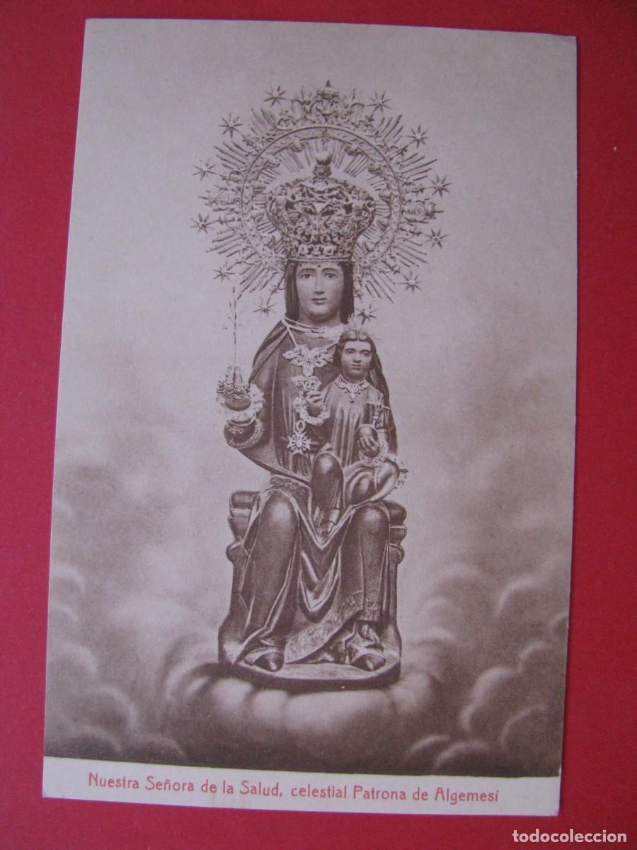 Postales: POSTAL DE NUESTRA SE&Ntilde;ORA DE LA SALUD, CELESTIAL PATRONA DE ALGEMESI. FOTOTIPIA THOMAS.