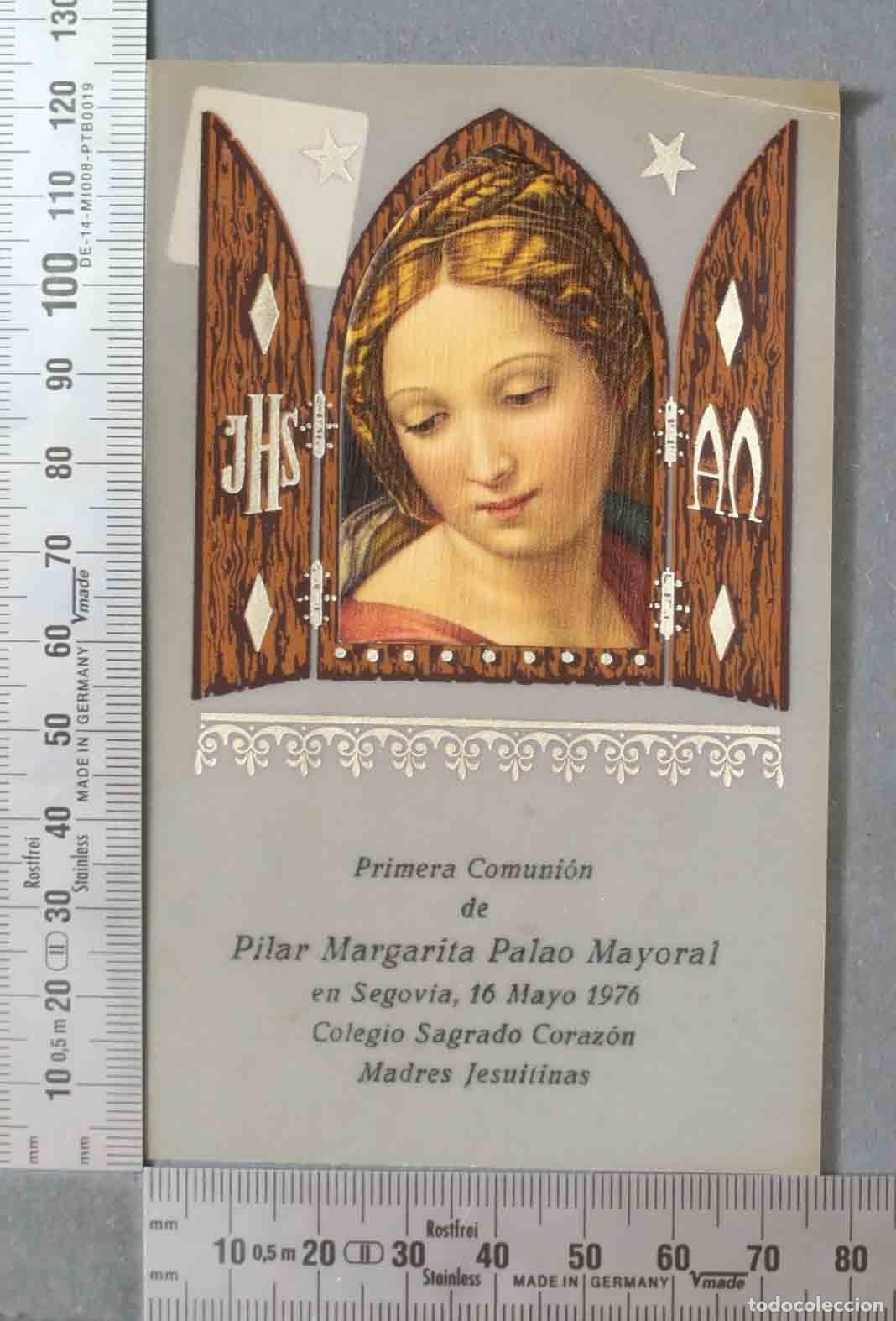 Postales: ESTAMPA. PRIMERA COMUNION. SAGRADO CORAZON MADRES JESUITINAS. 1976