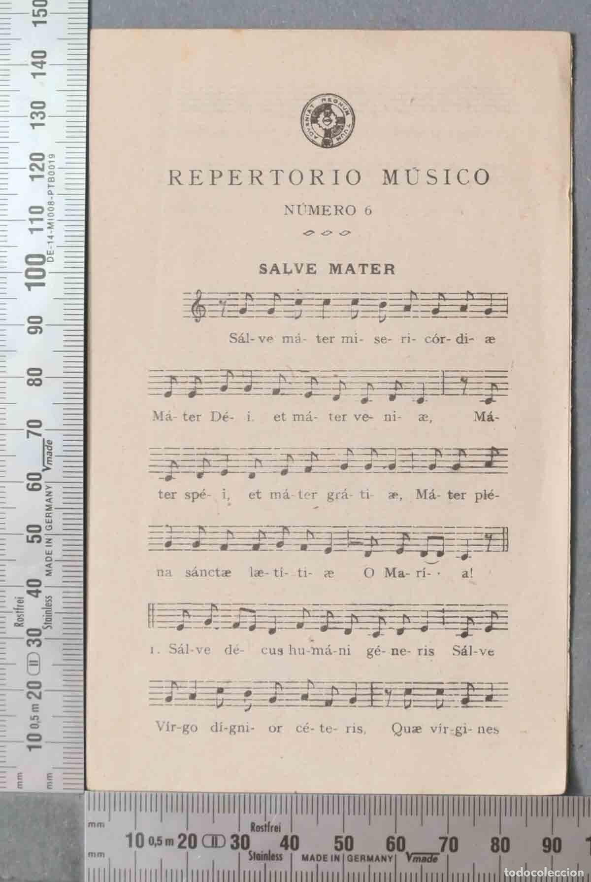 Postales: ESTAMPA. REPERTORIO M&Uuml;SICO -N&Uacute;MERO 6. SALVE MATER