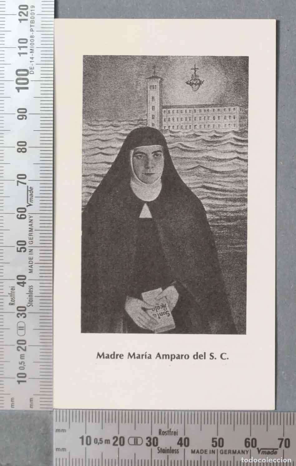 Postkarten: ESTAMPA. Madre Mar&iacute;a Amparo del S. C.NOVEGA SAGRADO CORAZON. LICENCIA MONASTERIO CANTALAPIEDRA