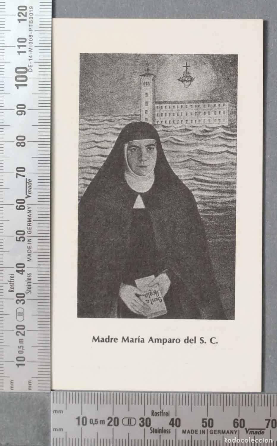 Cartes Postales: ESTAMPA. Madre Mar&iacute;a Amparo del S. C.NOVEGA SAGRADO CORAZON. LICENCIA MONASTERIO CANTALAPIEDRA