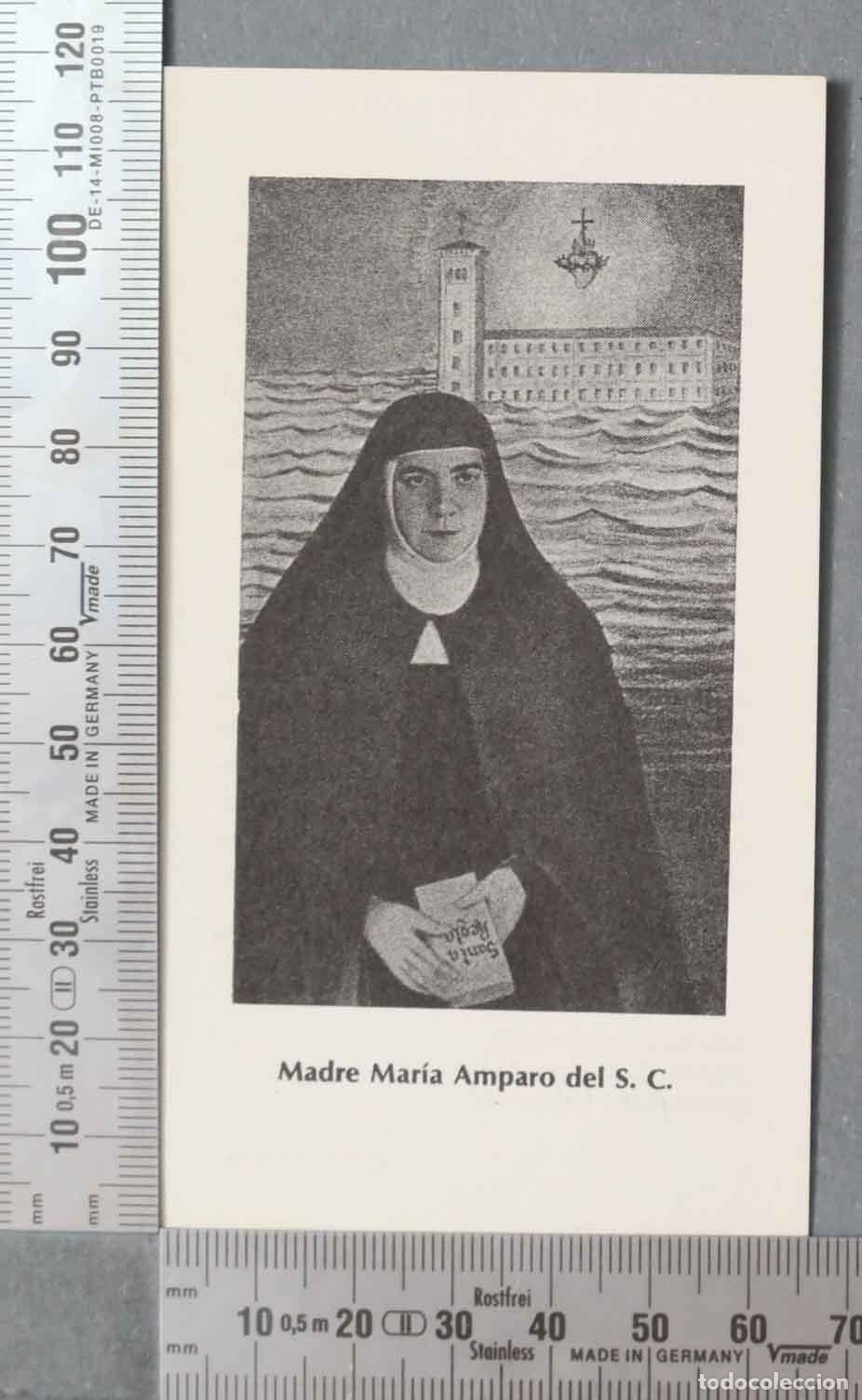 Postkarten: ESTAMPA. Madre Mar&iacute;a Amparo del S. C.NOVEGA SAGRADO CORAZON. LICENCIA MONASTERIO CANTALAPIEDRA