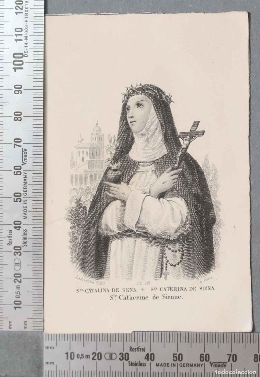 Cartes Postales: ESTAMPA. ORACION SANTA CATALINA DE SENA. PARIS