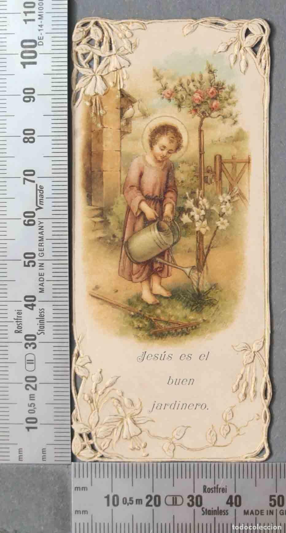 Postales: ESTAMPA MODERNISTA. JESUS ES EL BUEN JARDINERO