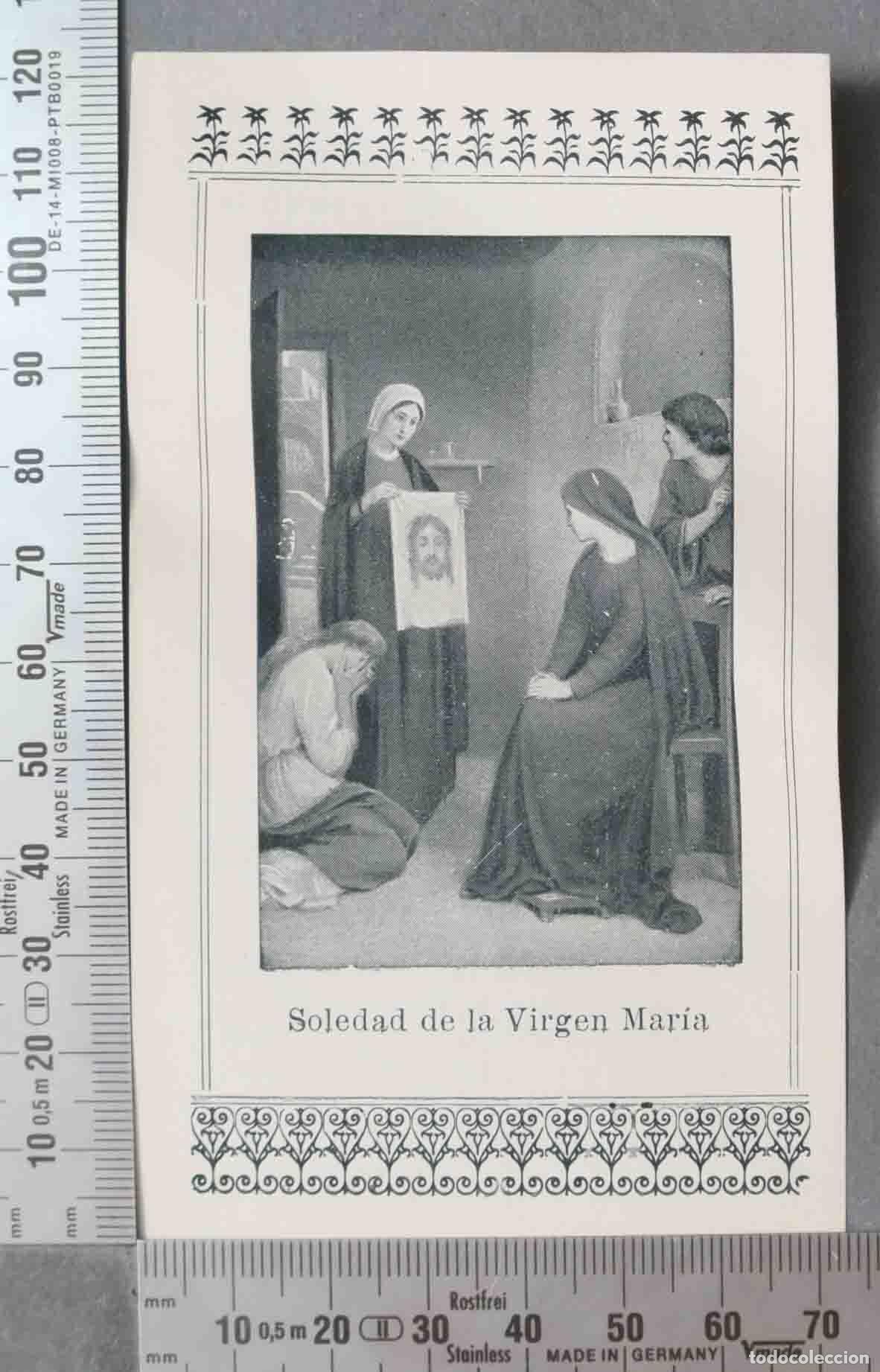 Cartoline: ESTAMPA. SOLEDAD DE LA VIRGEN MARIA