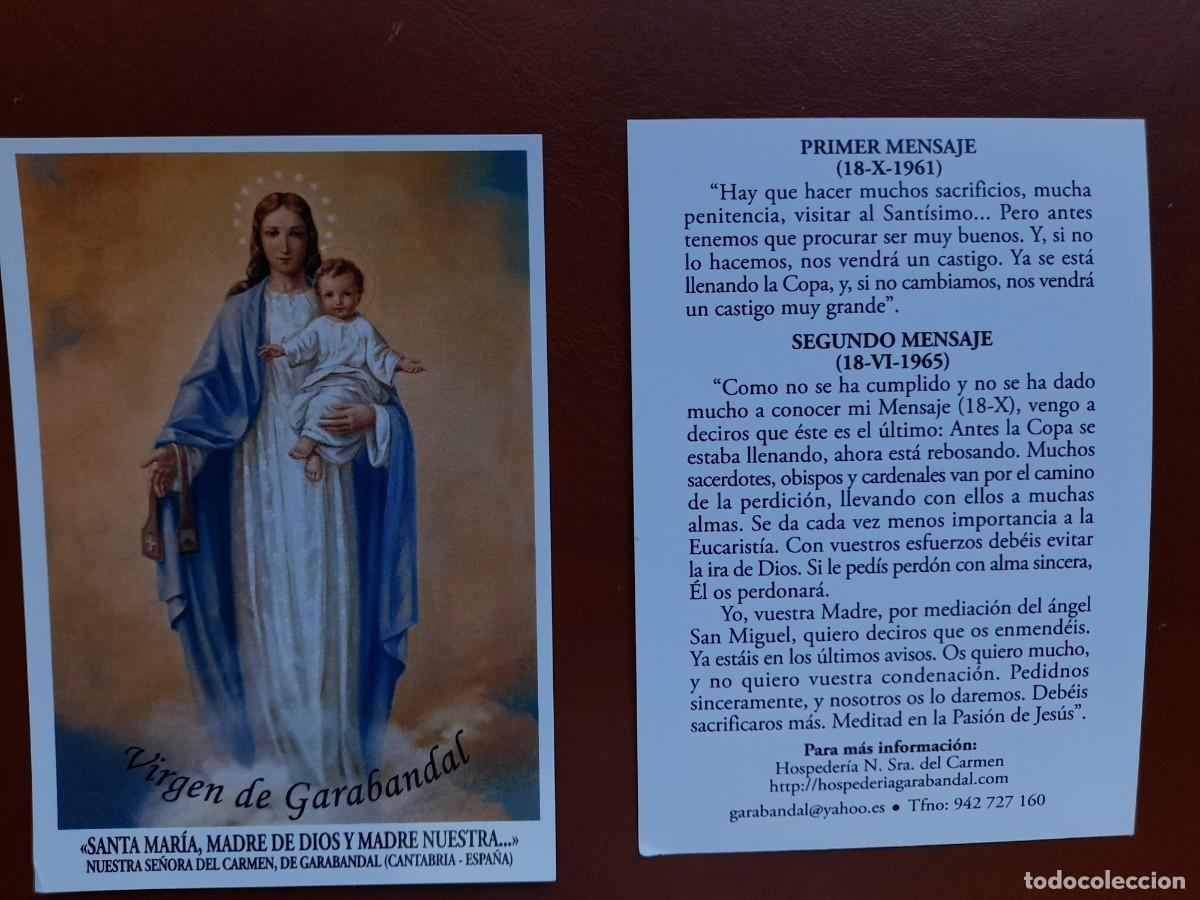 Postales: Estampa Virgen del Carmen de Garabandal