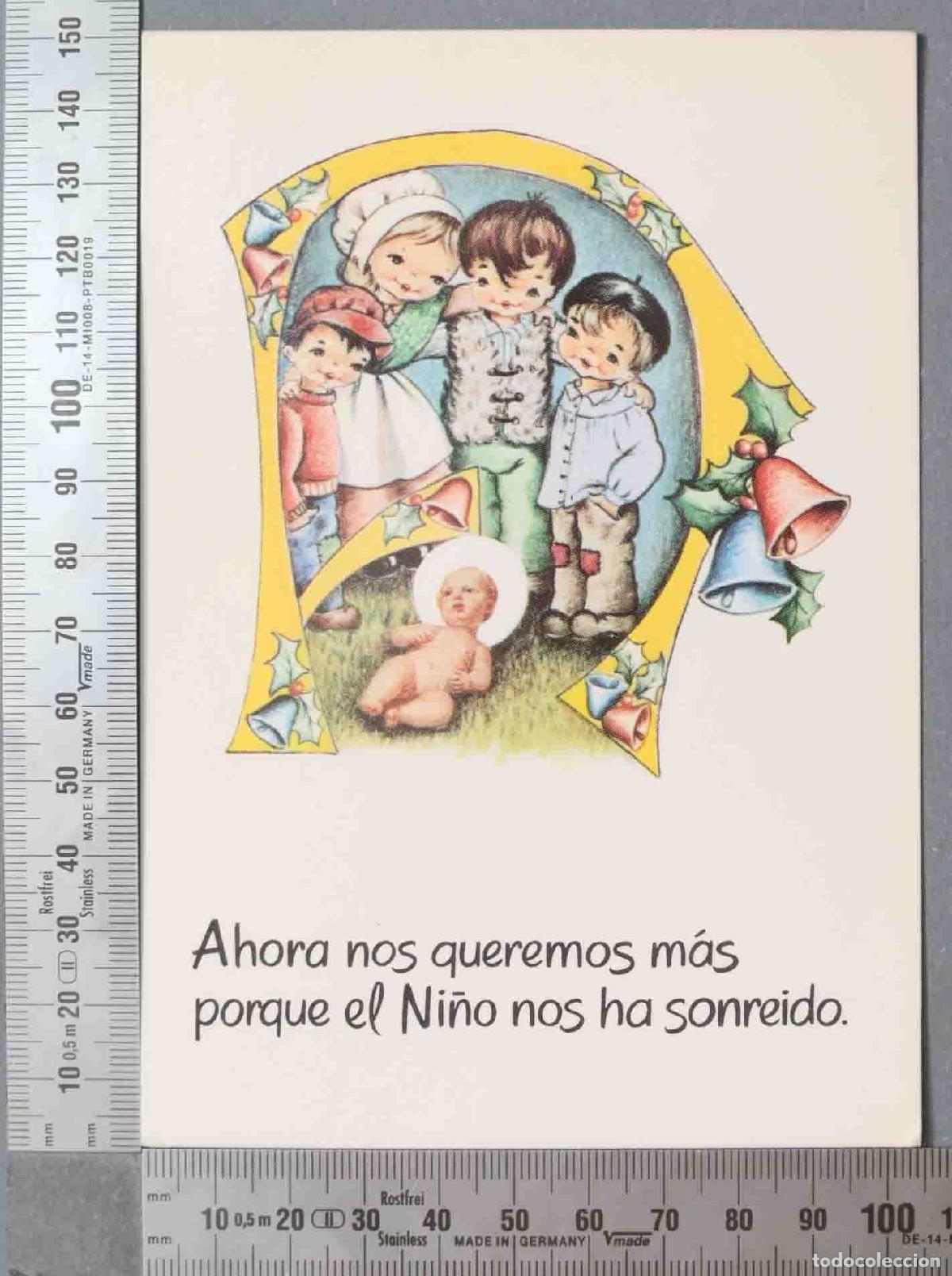 Cartoline: ESTAMPA. ILUSTRACION NACIMIENTO JESUS NI&Ntilde;OS