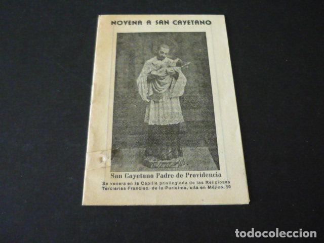 Postales: NOVENA A SAN CAYETANO ANTIGUA ESTAMPA DIPTICO