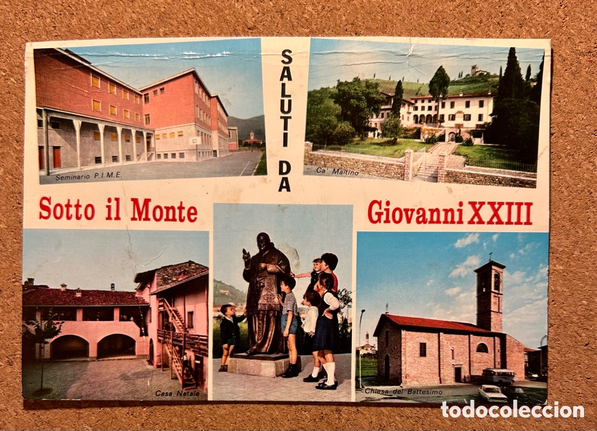 Postkarten: TARJETA POSTAL CIRCULADA. A&Ntilde;O 1970. CASA NATAL DE JUAN XXIII. BERGAMO. ITALIA
