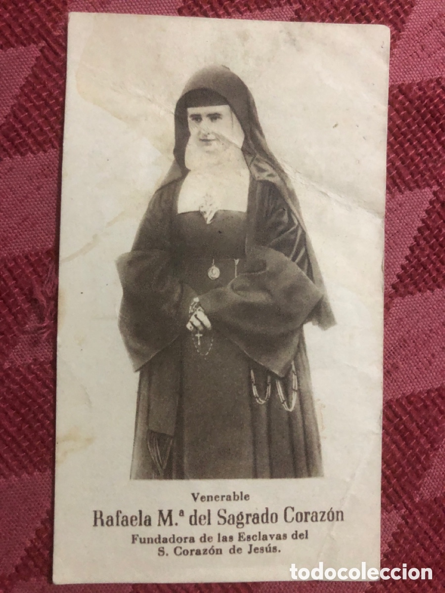 Postales: Estampita Rafaela sagrado coraz&oacute;n