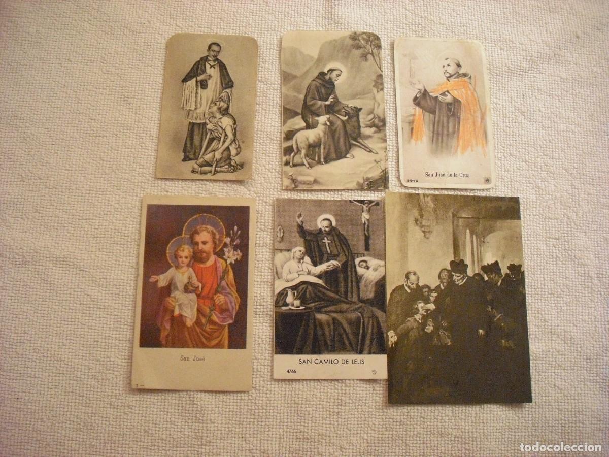 Postales: ESTAMPAS DE SANTOS , LOTE DE 6