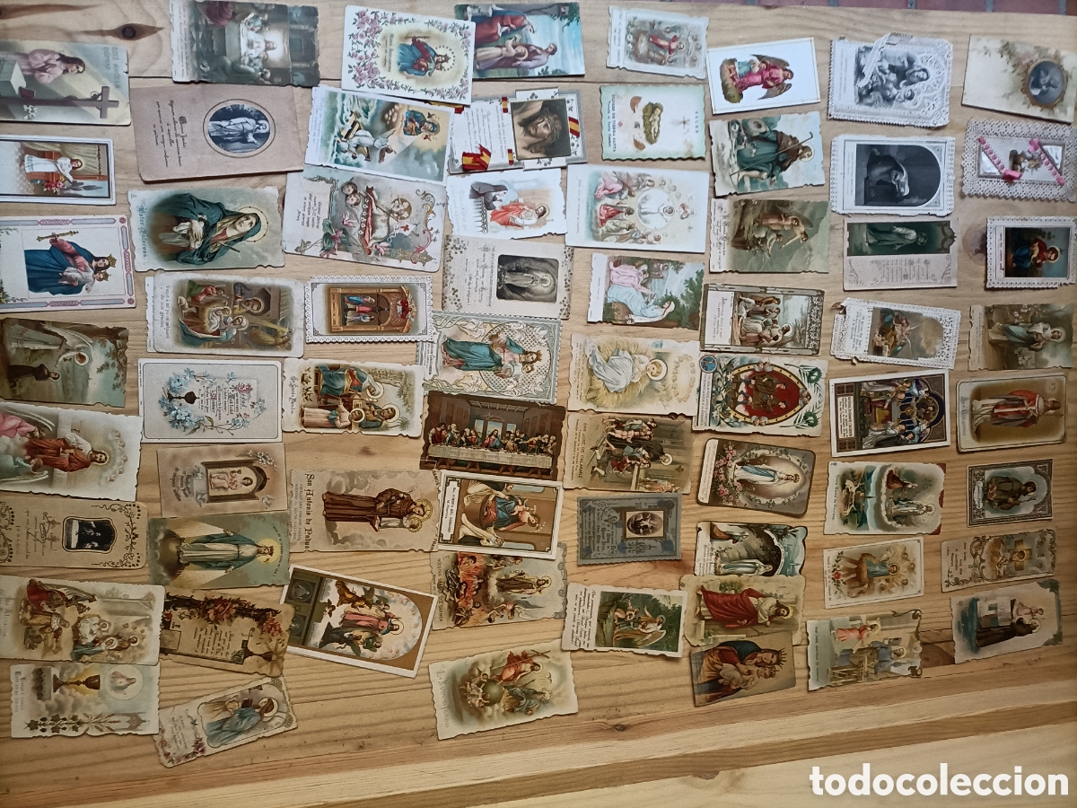 Postales: Lote de 66 recordatorios estampas etc. - Foto 1