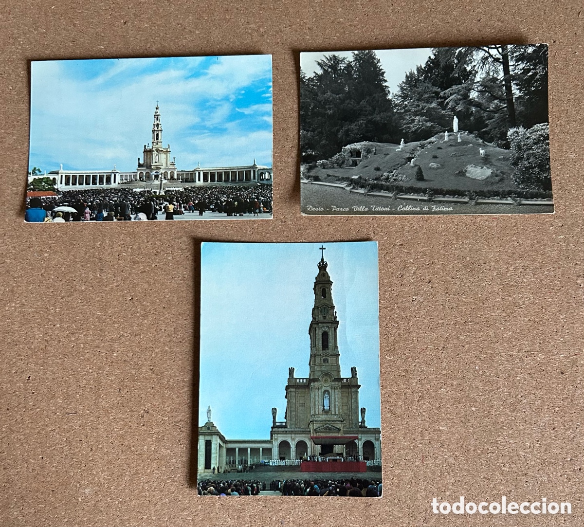 Postales: 3 TARJETAS POSTALES CIRCULADAS Y SIN CIRCULAR. SANTUARIO DE F&Aacute;TIMA. PORTUGAL