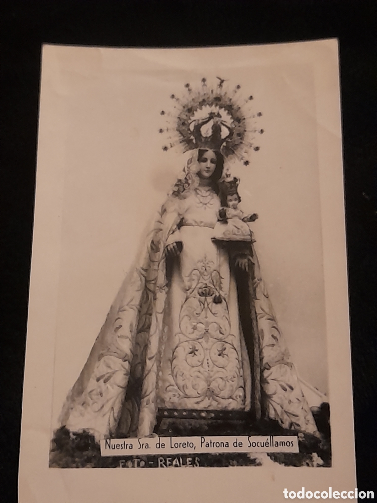 Postales: Antigua foto postal, Nuestra Se&ntilde;ora de Loreto, Patrona de SOCUELLAMOS, (Ciudad Real)