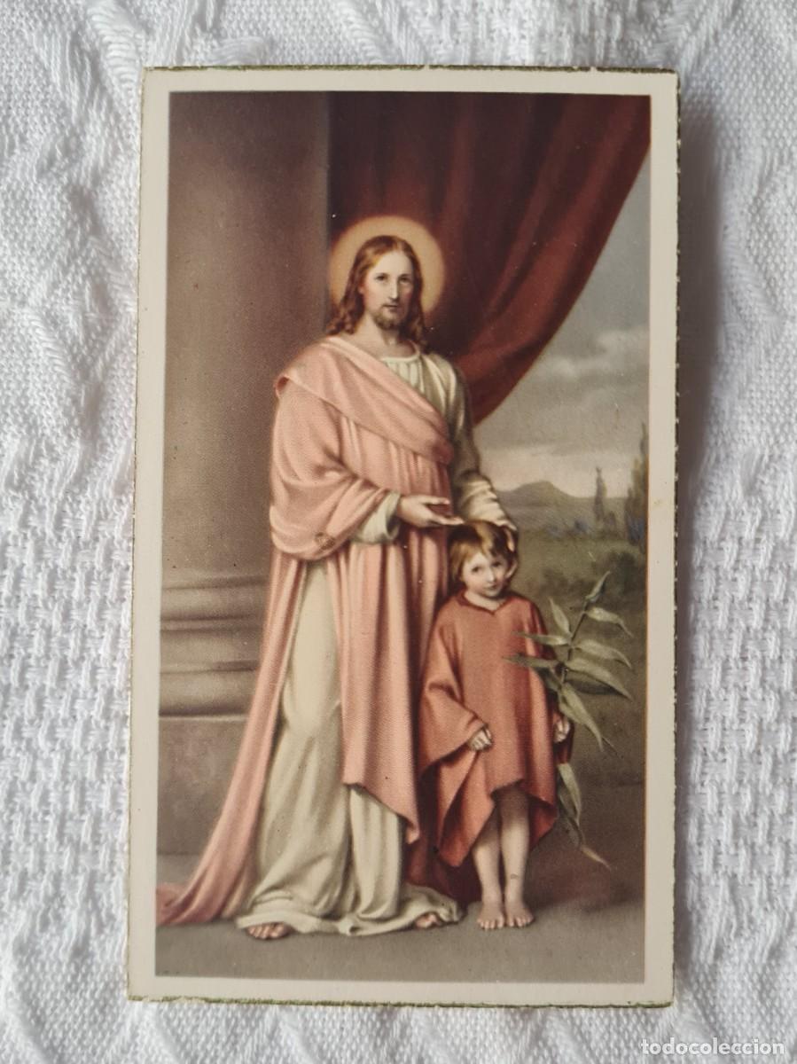 Postales: CRISTO BENDICIENDO NI&Ntilde;O - Estampa Religiosa antigua