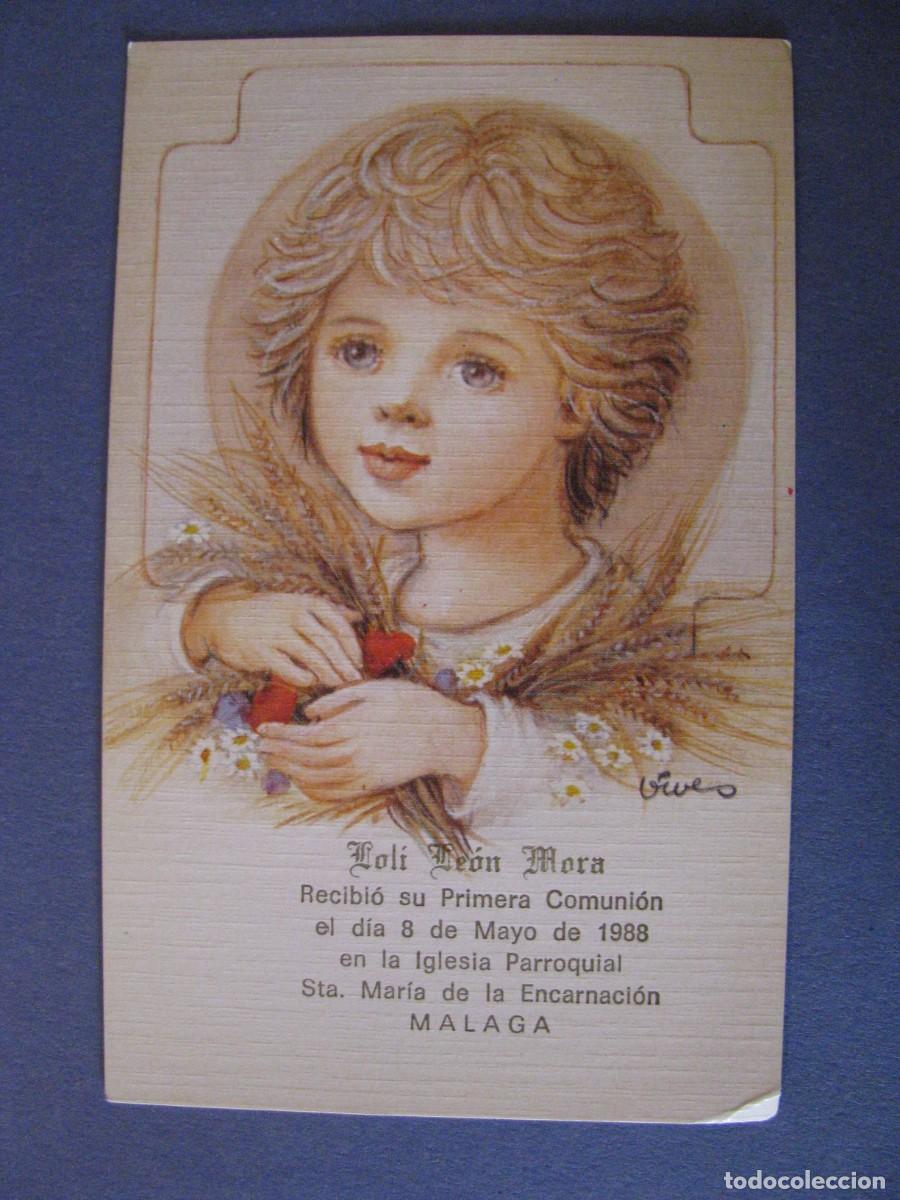 Cartes Postales: RECORDATORIO DE LA PRIMERA COMUNI&Oacute;N. IL. VIVES. MALAGA. 13X8 CM.