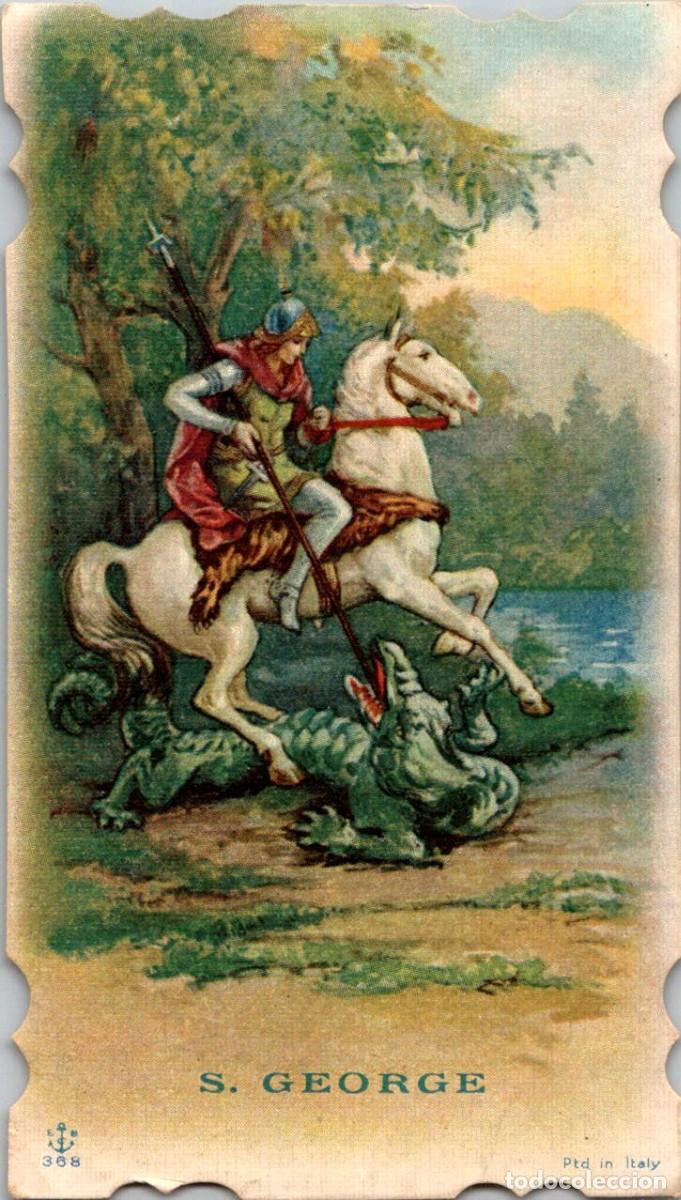 Postales: S. George - Sant Jorge - Sant Jordi - Estampa Italiana - ECB 368 - Bordes Troquelados - 109x61mm