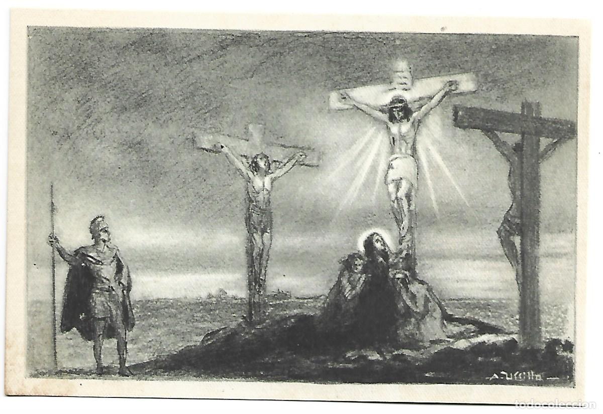 Postales: VIA CRUCIS. 12&ordf; ESTACION.- &rdquo; JESUS MUERE EN LA CRUZ &rdquo;.- (COLECCION COMPLETA 15,00&euro;)