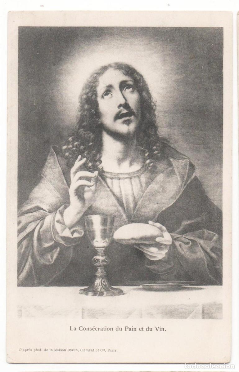 Cartes Postales: Postal principios del XX-Consagraci&oacute;n del Pan y el vino-Sin circular-