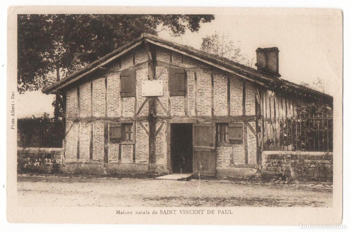 Cartes Postales: Postal principios del XX-Casa natal de San Vicente de Paul-Sin circular-