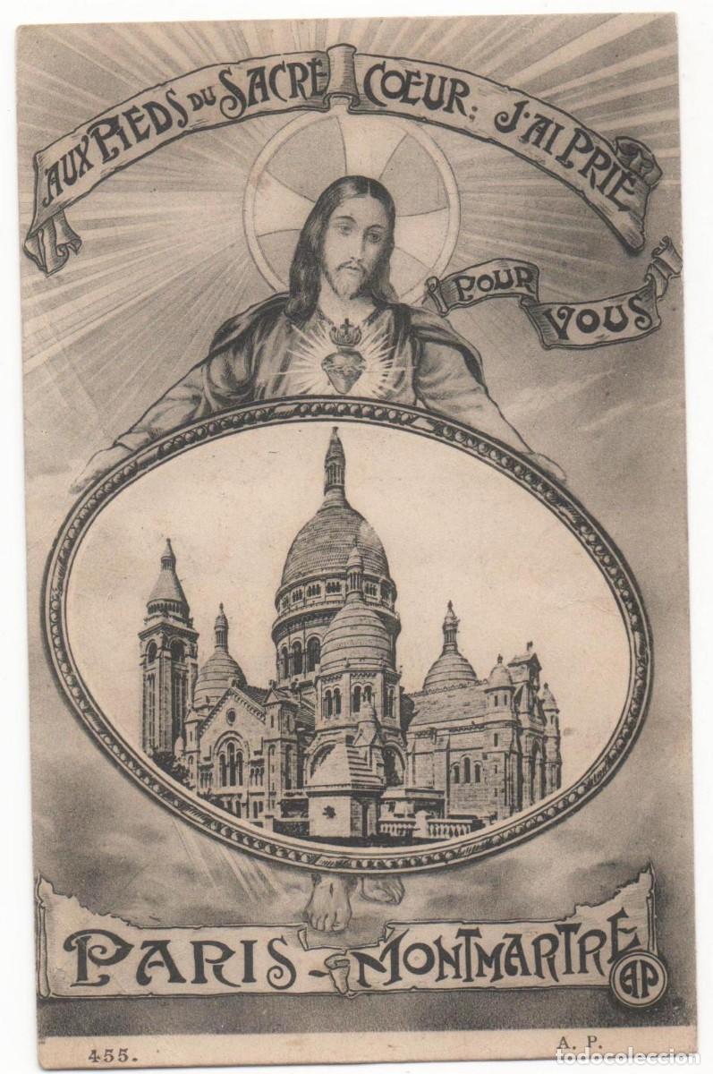 Cartes Postales: Postal principios del S.XX - Sagrado Coraz&oacute;n de Montmartre-circulada-