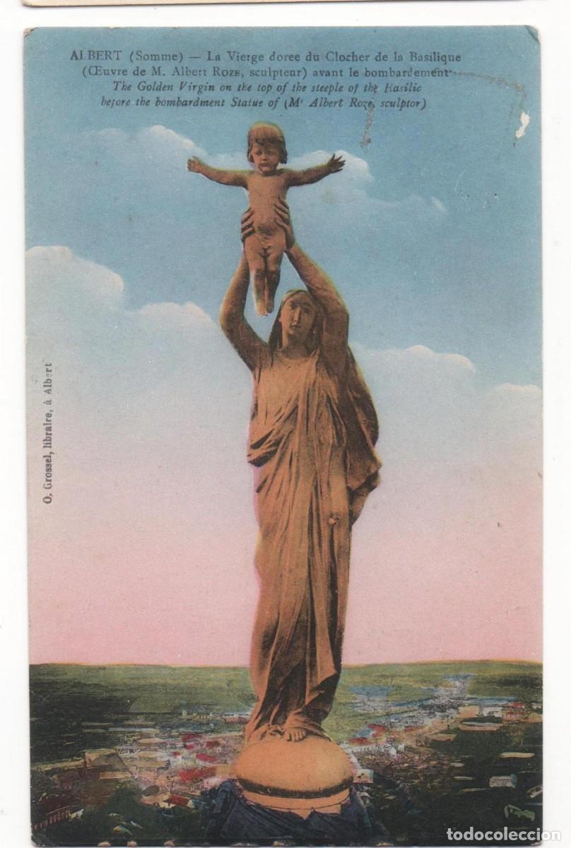 Postais: Postal principios del S.XX - Virgen dorada de Notredame de Brevieres-escrita-