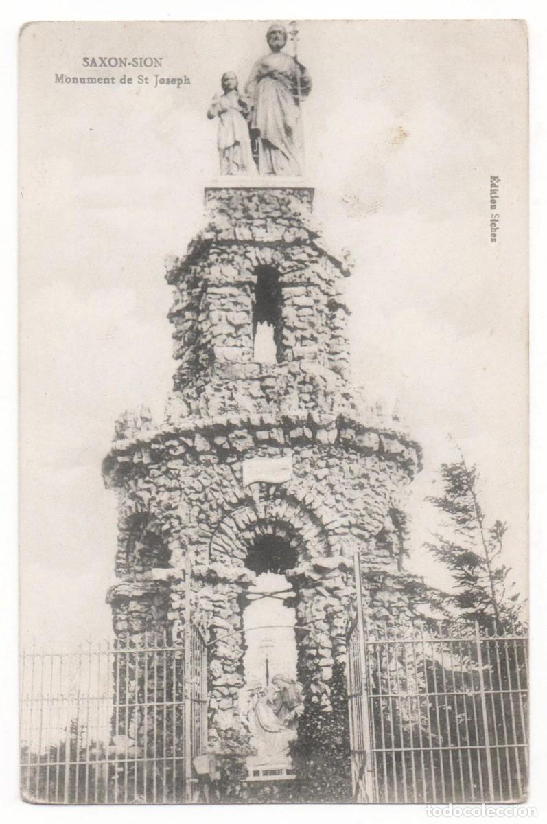 Cartes Postales: Postal principios del S.XX - Bas&iacute;lica de Notredame de Saxon-Sion-Sin circular-