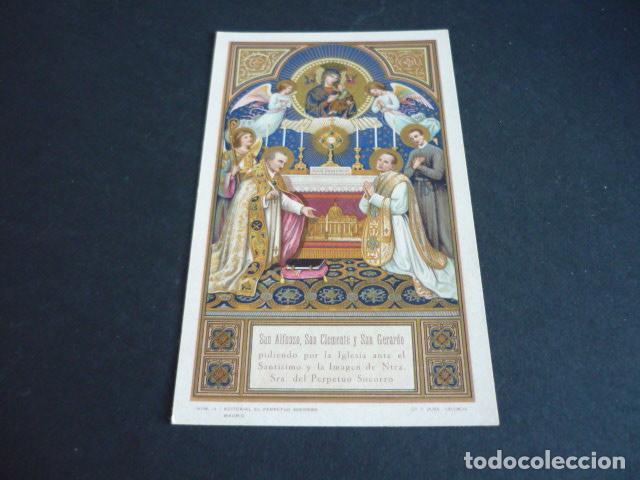 Cartes Postales: SAN ALFONSO SAN CLEMENTE Y SAN GERARDO ANTIGUA ESTAMPA
