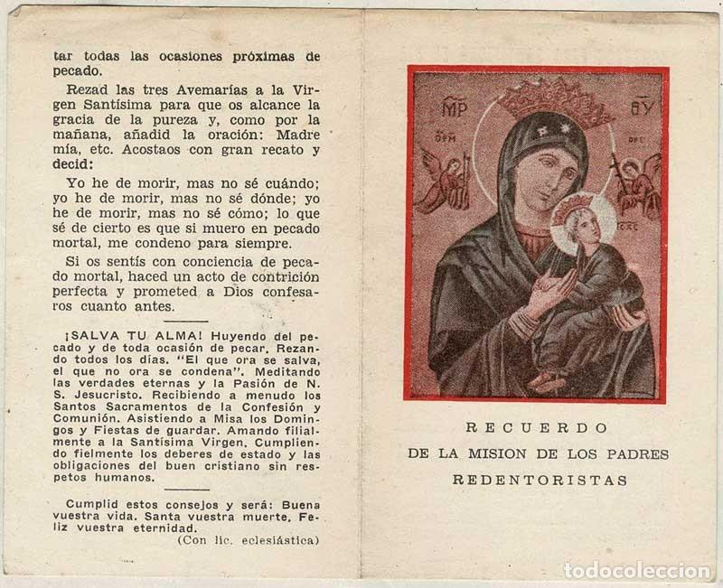 Postales: Recuerdo de la Misi&oacute;n de los Padres Redentoristas