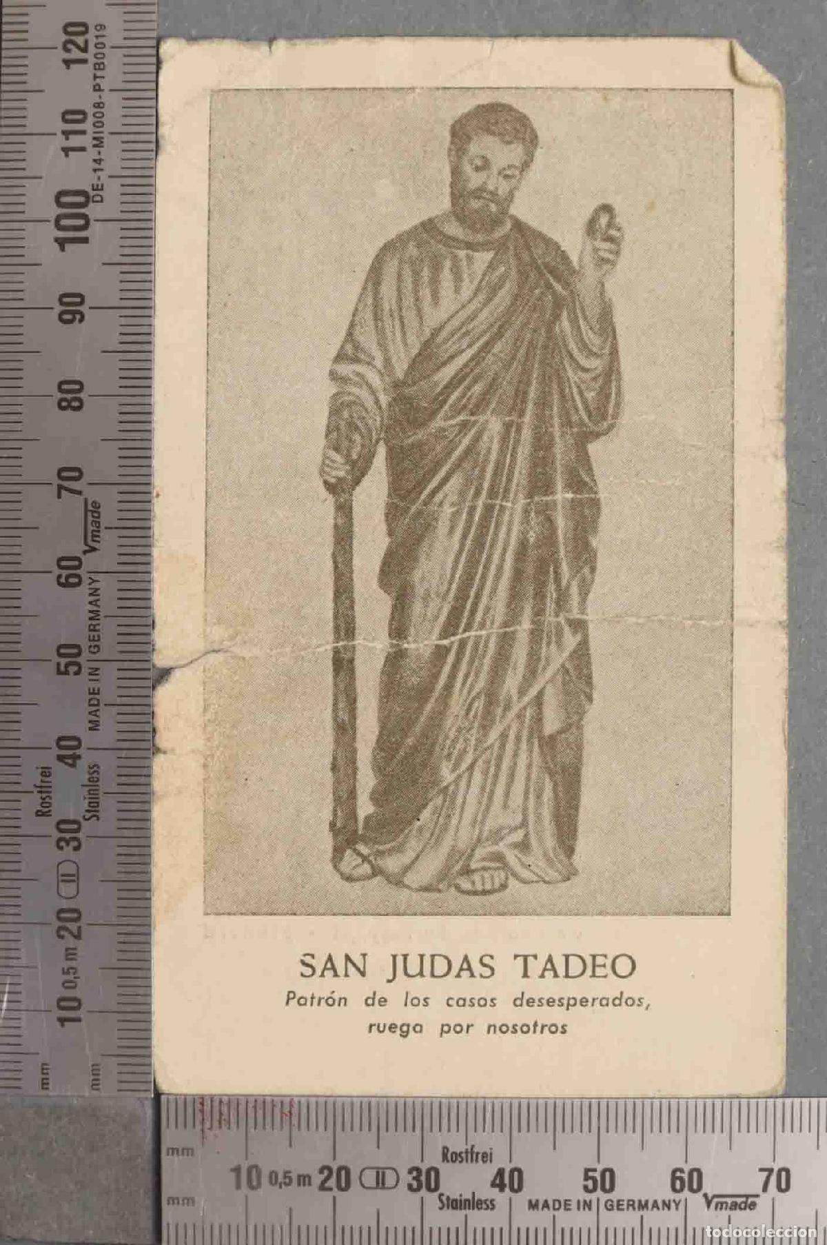 Postkarten: ESTAMPA. SAN JUDAS TADEO Potrdn de los casos desesperados, ruego por nosotros