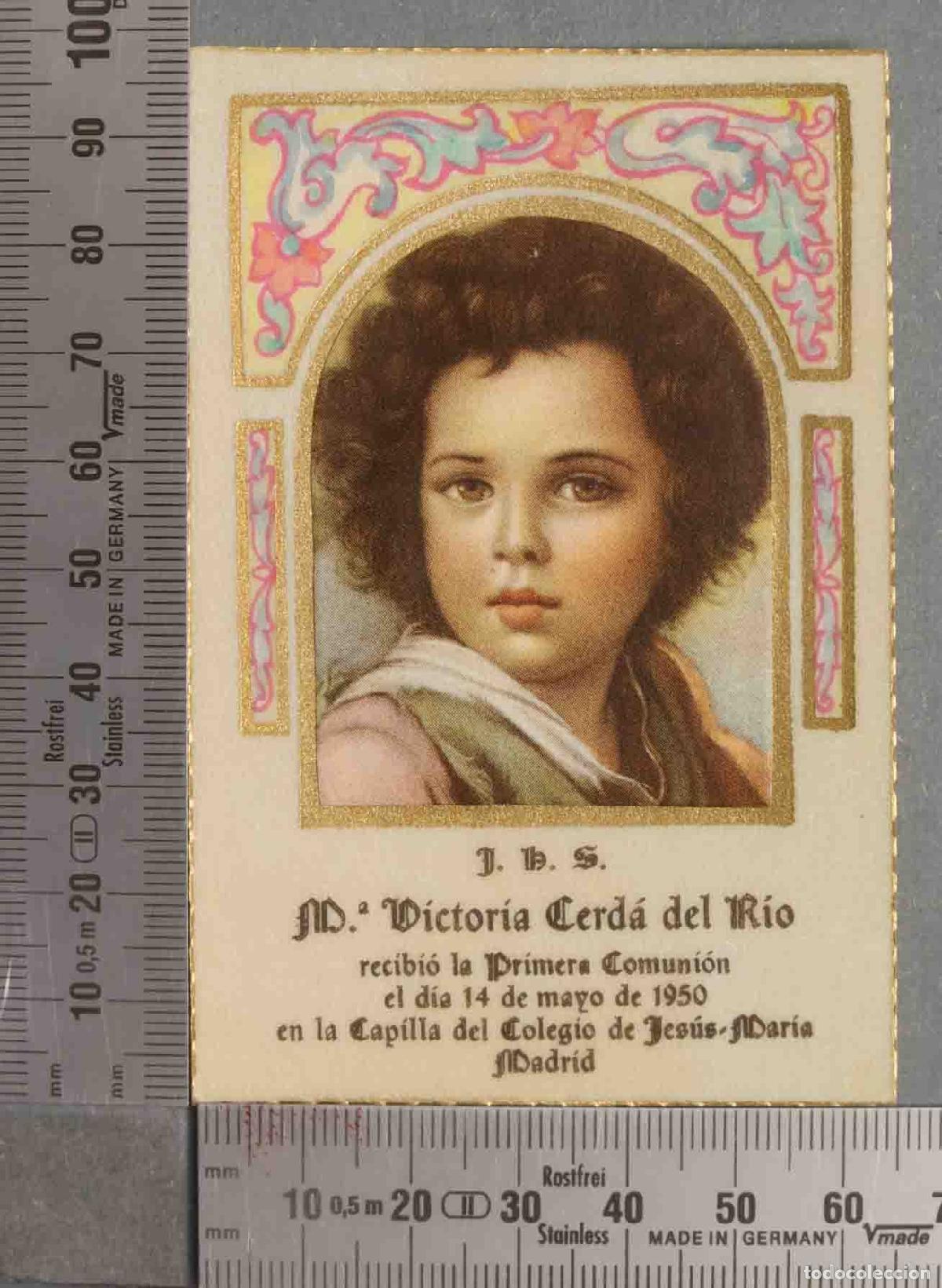 Postales: ESTAMPA. COMUNION 1950 MADRID - Foto 1