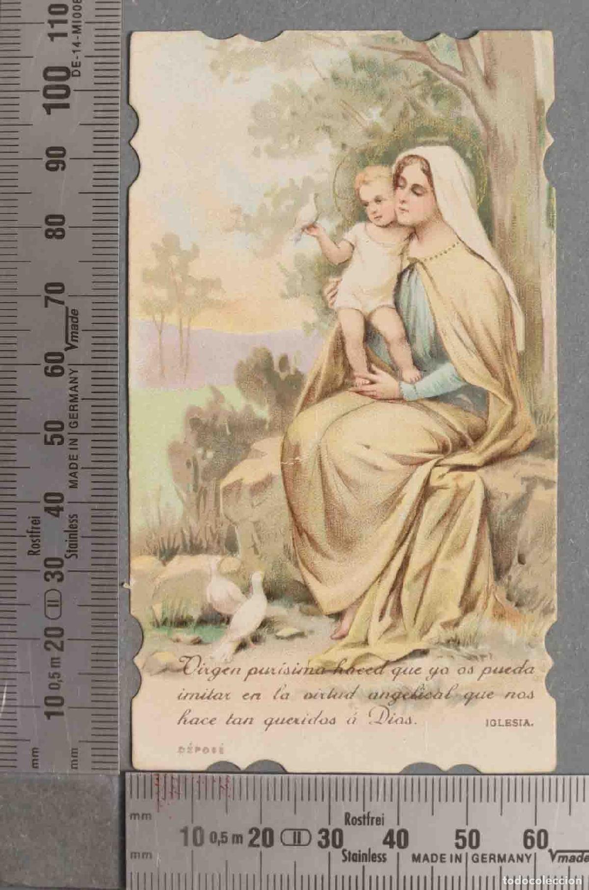 Cartoline: ESTAMPA. VIRGEN PURISIMA COMUNION 1918 SAN GERONIMO